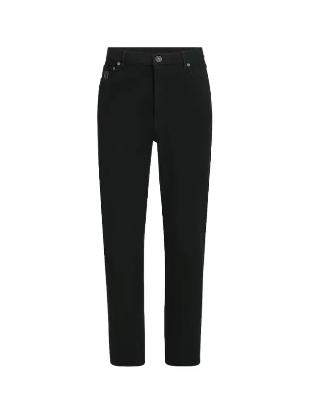 Brunello Cucinelli Men's Garment-Dyed Denim Iconic Fit Five-Pocket Jeans - Black