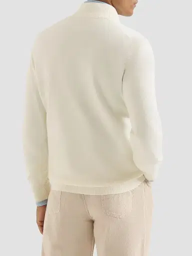 Brunello Cucinelli Men's Cashmere High-Neck Cardigan with Zipper - Panama - Size 52 | Thumbnail 4 Brunello Cucinelli Men's Cashmere High-Neck Cardigan with Zipper - Panama - Size 52 | Thumbnail 4
