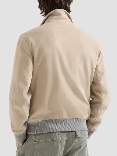 Brunello Cucinelli Men's Lightweight Virgin Wool Cloth Outerwear Jacket - Sand - Size 50 | Thumbnail 3 Brunello Cucinelli Men's Lightweight Virgin Wool Cloth Outerwear Jacket - Sand - Size 50 | Thumbnail 3