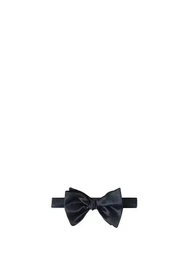 Brunello Cucinelli Men's Cotton and Silk Satin Bow Tie | Thumbnail 1