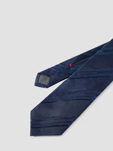 Brunello Cucinelli Men's Textured Striped Silk Tie | Thumbnail 2