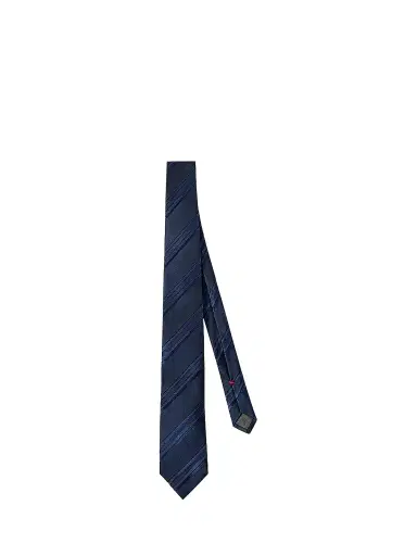 Brunello Cucinelli Men's Textured Striped Silk Tie | Thumbnail 1