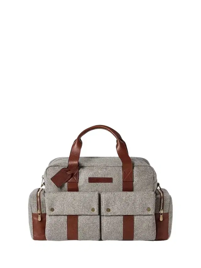 Brunello Cucinelli Men's Wool, Alpaca and Cashmere Flannel Leisure Bag - Medium Grey