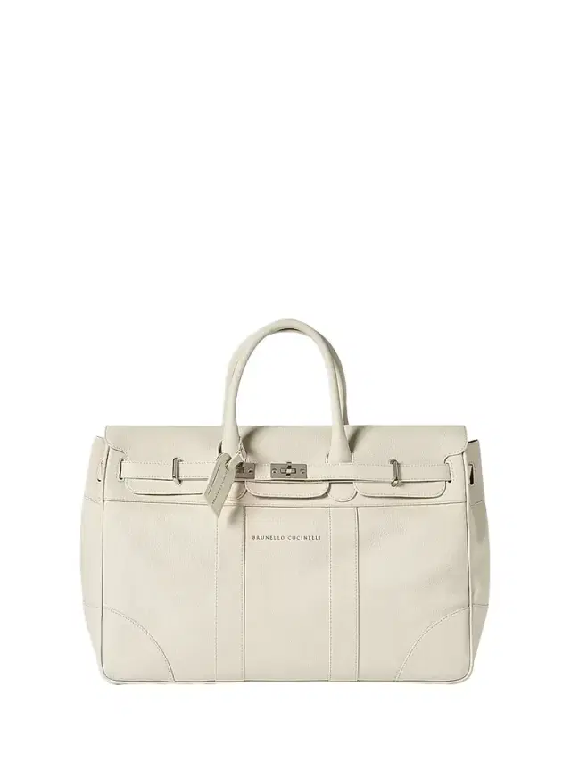 Brunello Cucinelli Men's Grained Calfskin Country Bag -