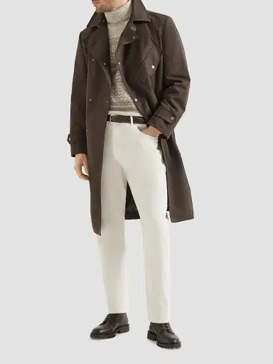 Brunello Cucinelli Men's Alpaca, Cashmere and Wool Nordic Jacquard Turtleneck Sweater - Chestnut - Size 44 | Thumbnail 2 Brunello Cucinelli Men's Alpaca, Cashmere and Wool Nordic Jacquard Turtleneck Sweater - Chestnut - Size 44 | Thumbnail 2