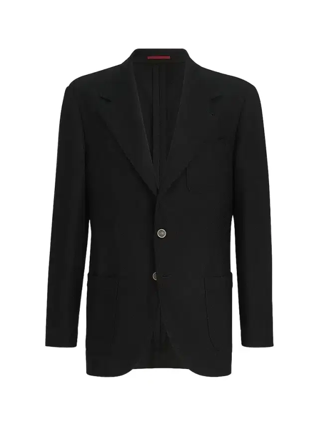 Brunello Cucinelli Men's Cashmere Panama Deconstructed Blazer with Patch Pockets - Black