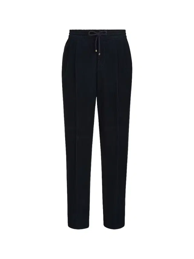 Brunello Cucinelli Men's Garment-Dyed Trousers in Cotton Narrow Wale Corduroy - Navy Blue