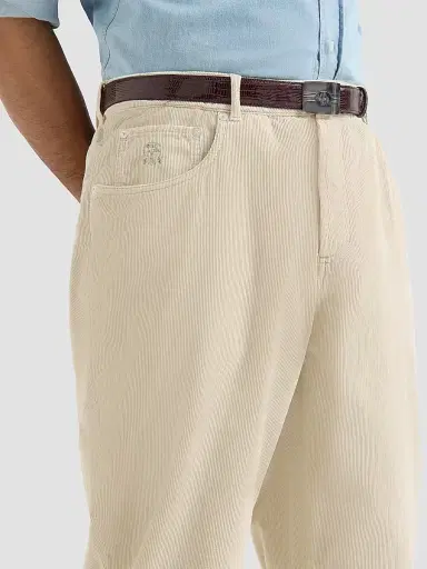 Brunello Cucinelli Men's Garment-Dyed Five-Pocket Trousers in Cotton Narrow Wale Corduroy - Sand | Thumbnail 5 Brunello Cucinelli Men's Garment-Dyed Five-Pocket Trousers in Cotton Narrow Wale Corduroy - Sand | Thumbnail 5