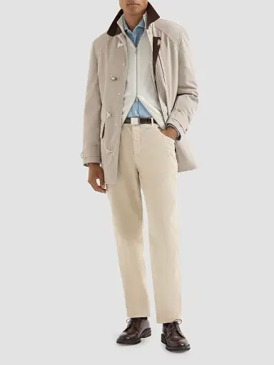 Brunello Cucinelli Men's Garment-Dyed Five-Pocket Trousers in Cotton Narrow Wale Corduroy - Sand | Thumbnail 6 Brunello Cucinelli Men's Garment-Dyed Five-Pocket Trousers in Cotton Narrow Wale Corduroy - Sand | Thumbnail 6