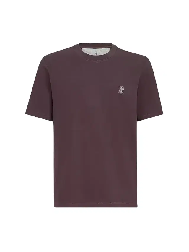 Brunello Cucinelli Men's Cotton Jersey Crew-Neck T-Shirt - Dark Brown