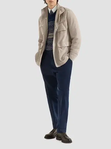 Brunello Cucinelli Men's Alpaca, Cashmere and Wool Nordic Jacquard Sweater - Chestnut - Size 48 | Thumbnail 6 Brunello Cucinelli Men's Alpaca, Cashmere and Wool Nordic Jacquard Sweater - Chestnut - Size 48 | Thumbnail 6