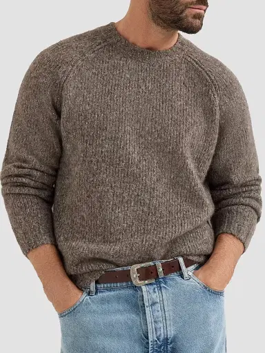 Brunello Cucinelli Men's Cashmere and Silk Sweater - Brown - Size 48 | Thumbnail 4 Brunello Cucinelli Men's Cashmere and Silk Sweater - Brown - Size 48 | Thumbnail 4