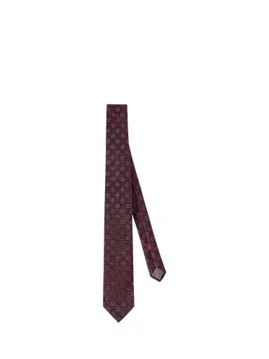 Brunello Cucinelli Men's Silk Tie with Geometric Pattern | Thumbnail 1