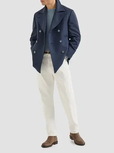 Brunello Cucinelli Men's Alpaca, Cashmere and Wool Sweater - Cerulean - Size 30 | Thumbnail 6