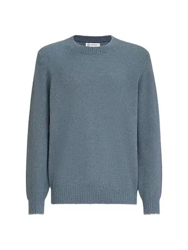 Brunello Cucinelli Men's Alpaca, Cashmere and Wool Sweater - Cerulean - Size 30 | Thumbnail 1