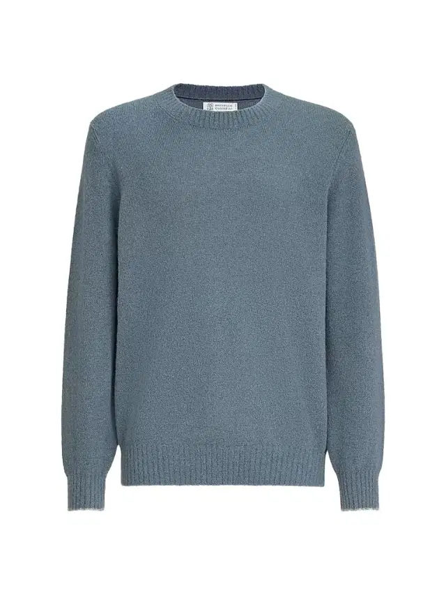 Men's Alpaca, Cashmere and Wool Sweater - Cerulean