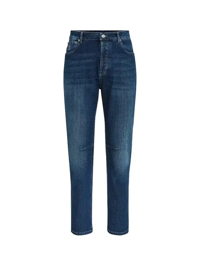 Brunello Cucinelli Men's Comfort Cotton Denim Leisure Fit Five-Pocket Jeans - Dark Denim