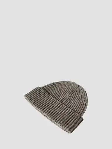 Brunello Cucinelli Men's Cashmere English Rib Double Knit Beanie | Thumbnail 2 Brunello Cucinelli Men's Cashmere English Rib Double Knit Beanie | Thumbnail 2