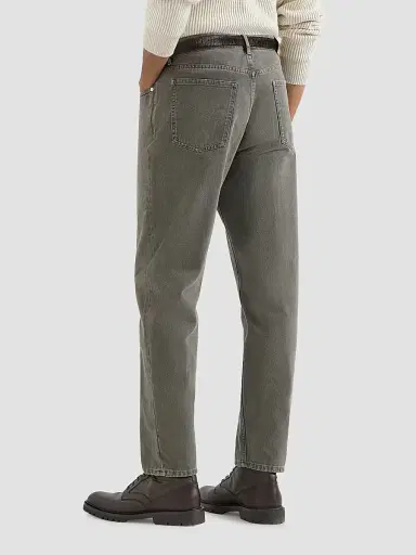 Brunello Cucinelli Men's Garment-Dyed Denim Iconic Fit Five-Pocket Jeans - Grey - Size 48 | Thumbnail 4
