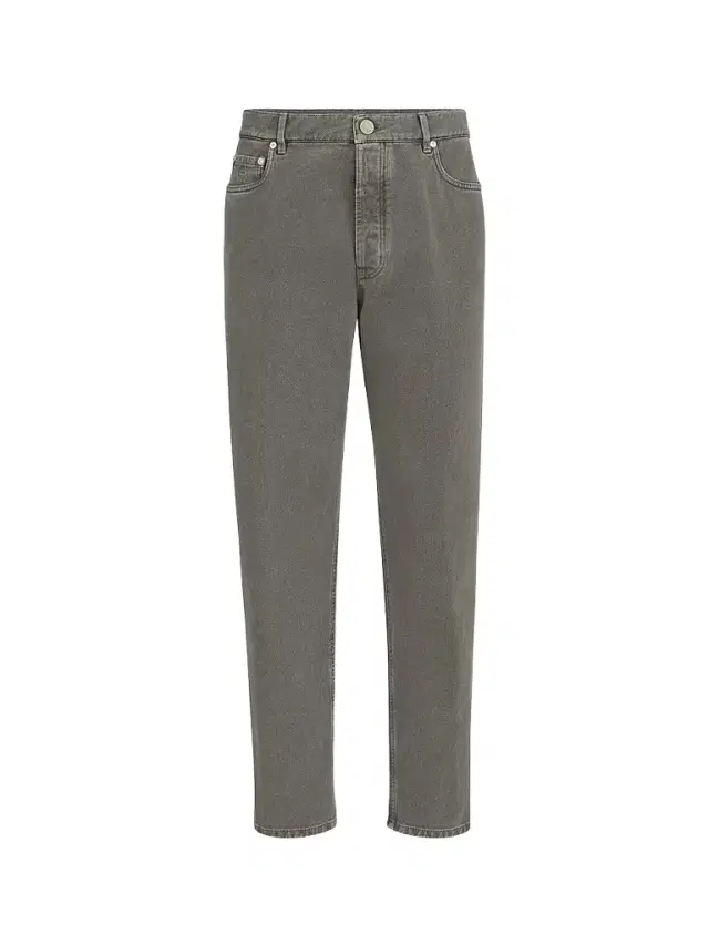 Men's Garment-Dyed Denim Iconic Fit Five-Pocket Jeans - Grey