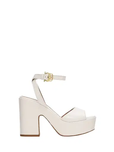 Pollini Women's 110MM Patent Leather Platform Sandals - Ivory - Size 11 | Thumbnail 1 Pollini Women's 110MM Patent Leather Platform Sandals - Ivory - Size 11 | Thumbnail 1