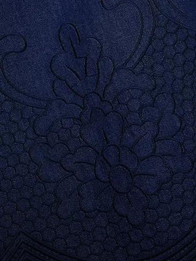 Zimmermann Women's Mahon Broderie Denim Midi-Dress - Ink - Size 8 | Thumbnail 7