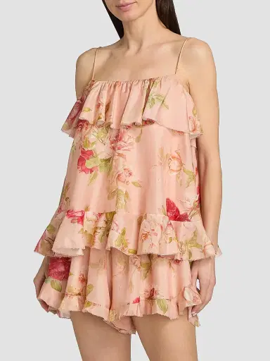 Zimmermann Women's Roselight Printed Silk Cami Top | Thumbnail 3 Zimmermann Women's Roselight Printed Silk Cami Top | Thumbnail 3