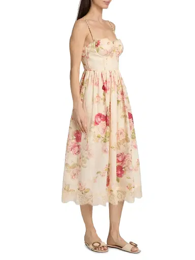 Zimmermann Women's Roselight Picnic Maxi Dress - Cream Rose Floral - Size 10 | Thumbnail 4 Zimmermann Women's Roselight Picnic Maxi Dress - Cream Rose Floral - Size 10 | Thumbnail 4