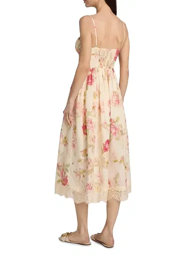 Zimmermann Women's Roselight Picnic Maxi Dress - Cream Rose Floral - Size 10 | Thumbnail 5 Zimmermann Women's Roselight Picnic Maxi Dress - Cream Rose Floral - Size 10 | Thumbnail 5