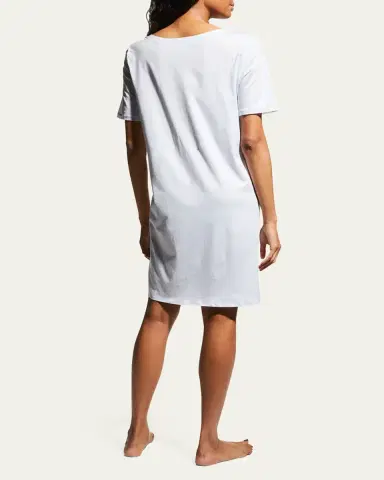 Hanro Cotton Deluxe Short-Sleeve Big Sleepshirt | Thumbnail 3 Hanro Cotton Deluxe Short-Sleeve Big Sleepshirt | Thumbnail 3