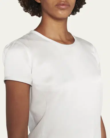 Giorgio Armani Crewneck Short-Sleeve Silk T-Shirt | Thumbnail 5 Giorgio Armani Crewneck Short-Sleeve Silk T-Shirt | Thumbnail 5