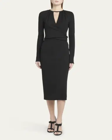 Giorgio Armani Keyhole Milano Jersey Sheath Dress | Thumbnail 2