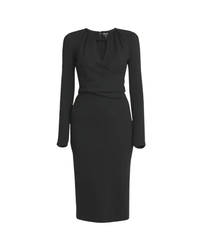 Giorgio Armani Keyhole Milano Jersey Sheath Dress