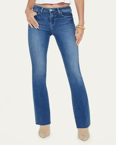 L'Agence Sneeki Low-Rise Sneaker Straight Jeans | Thumbnail 3