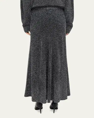 Helmut Lang Sparkly Lurex Maxi Skirt | Thumbnail 3