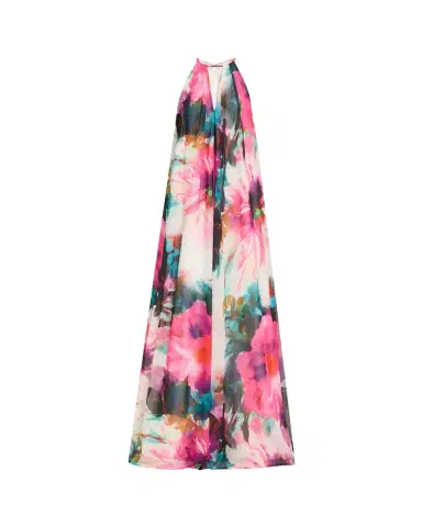 Badgley Mischka Cutout Floral-Print Trapeze Gown | Thumbnail 1