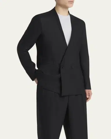Giorgio Armani Men's Upton Double-Breasted Suit | Thumbnail 4 Giorgio Armani Men's Upton Double-Breasted Suit | Thumbnail 4