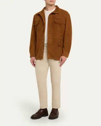 Loro Piana Men's Quarona Slim Five-Pocket Trousers | Thumbnail 2 Loro Piana Men's Quarona Slim Five-Pocket Trousers | Thumbnail 2