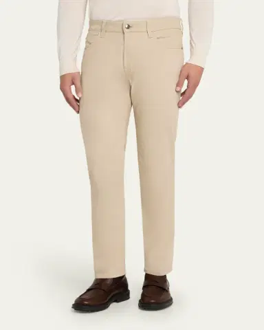 Loro Piana Men's Quarona Slim Five-Pocket Trousers | Thumbnail 4 Loro Piana Men's Quarona Slim Five-Pocket Trousers | Thumbnail 4