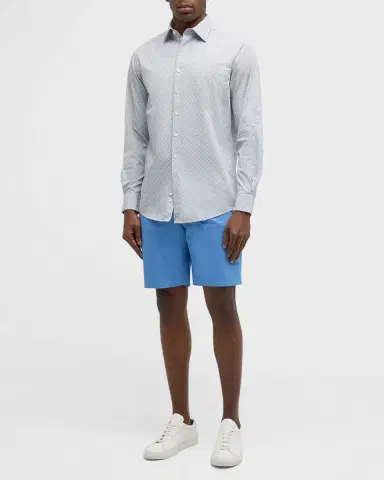 Rodd & Gunn Men's Rowallan Cotton Geometric-Print Sport Shirt | Thumbnail 2 Rodd & Gunn Men's Rowallan Cotton Geometric-Print Sport Shirt | Thumbnail 2