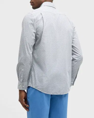 Rodd & Gunn Men's Rowallan Cotton Geometric-Print Sport Shirt | Thumbnail 3 Rodd & Gunn Men's Rowallan Cotton Geometric-Print Sport Shirt | Thumbnail 3