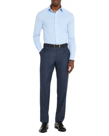 Emporio Armani Men's Pique Jersey Micro-Dot Sport Shirt | Thumbnail 1 Emporio Armani Men's Pique Jersey Micro-Dot Sport Shirt | Thumbnail 1