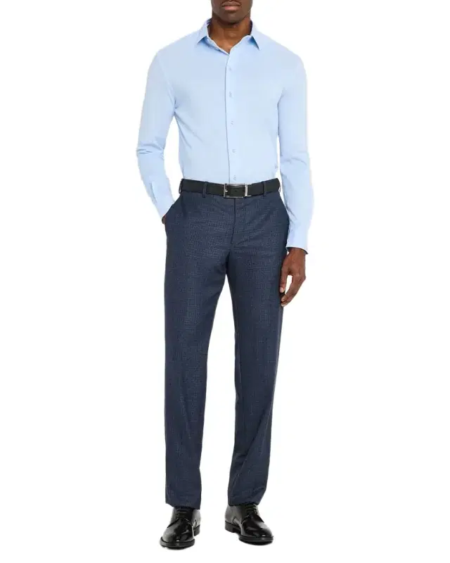 Emporio Armani Men 's Pique Jersey Micro-Dot Sport Shirt