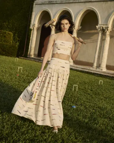 STAUD Procida Linen Maxi Skirt | Thumbnail 3