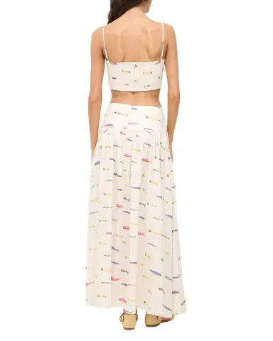 STAUD Procida Linen Maxi Skirt | Thumbnail 1