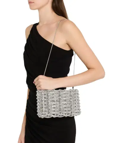 Simkhai Morgan Woven Rhinestone Clutch Bag | Thumbnail 1 Simkhai Morgan Woven Rhinestone Clutch Bag | Thumbnail 1