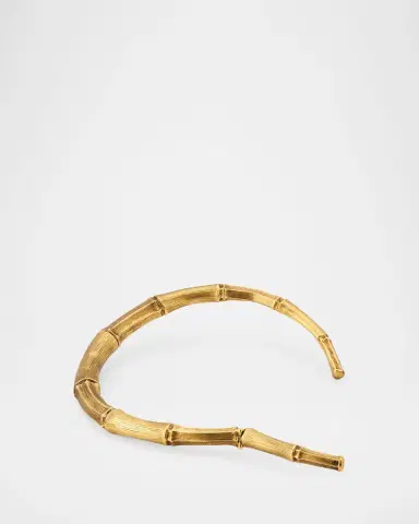 Saint Laurent Torc Brass Bamboo Necklace | Thumbnail 2