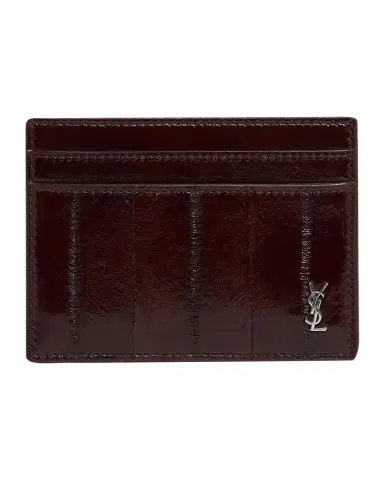 Saint Laurent Men's Tiny Cassandre Leather Card Case | Thumbnail 1 Saint Laurent Men's Tiny Cassandre Leather Card Case | Thumbnail 1