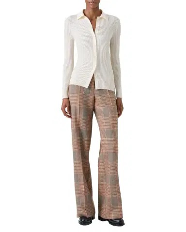 Akris punto Merino Wool Rib Collared Cardigan | Thumbnail 1 Akris punto Merino Wool Rib Collared Cardigan | Thumbnail 1