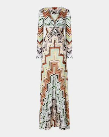Missoni Chevron Crochet Knit Long-Sleeve Maxi Dress | Thumbnail 2 Missoni Chevron Crochet Knit Long-Sleeve Maxi Dress | Thumbnail 2